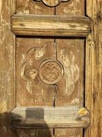 Old wood texture door at lahore fort photo