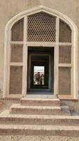Beautiful old design door in Lahore fort photo