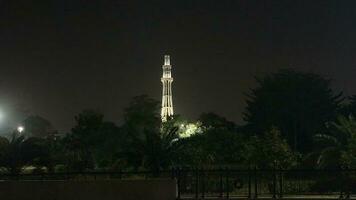 Manar Pakistan showing its beauty at night photo