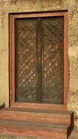 Beautiful wood door in Lahore fort photo