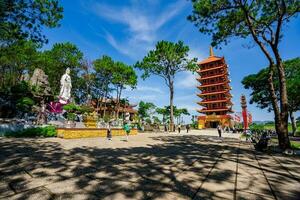 Bao Loc, Vietnam - 01 May 2023 Beautiful view of Bat Nha Pagoda in Bao loc city, Lam Dong province, Vietnam. photo