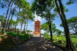 Bao Loc, Vietnam - 01 May 2023 Beautiful view of Bat Nha Pagoda in Bao loc city, Lam Dong province, Vietnam. photo