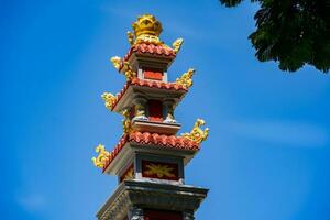 Beautiful architecture of Bat Nha Pagoda in Bao loc city photo