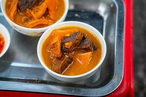 Vietnamese braised beef offal, beef offal stew or pork offal - pha lau photo