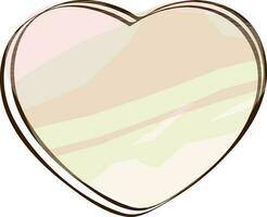 Mirror in the form of heart isolated. vector