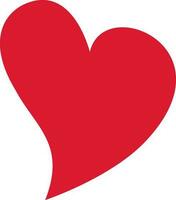Dark red and shiny heart shape. vector