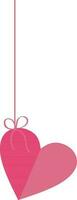 Stylish greeting card for hanging heart. vector