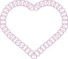 Creative pink heart shape on white background vector