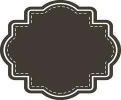 Brown blank sticker or label with space for your text. vector