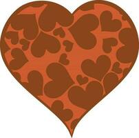 Big heart made of many small hearts. vector