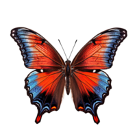 Flat lay view of the butterfly on transparent background, created with generative AI png