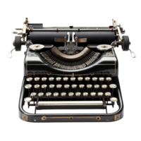 Vintage typewriter isolated on transparent background, created with generative AI png