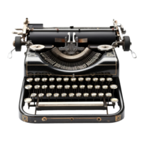 Vintage typewriter isolated on transparent background, created with png