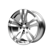Modern shiny car rim isolated on transparent background, created with png