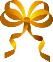 Beautiful shiny ribbon bow for decoration. vector