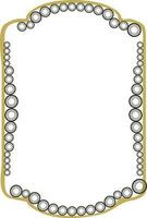 Circle decorated blank frame. vector