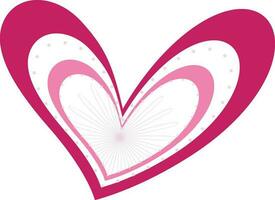 Flower in pink heart. vector