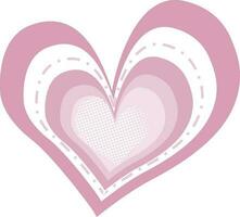 Abstract creative pink and white heart. vector