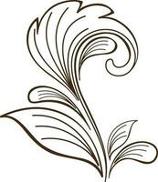 Leaves decorated white background. vector