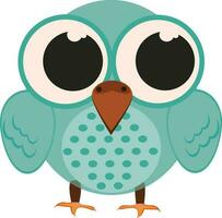 Cute cartoon owl in flat design. vector