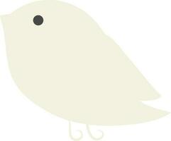 Flat style bird icon in white color. vector