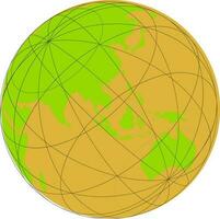 Flat illustration of earth globe. vector