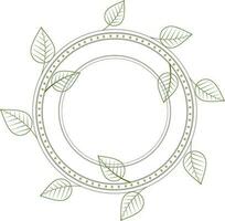 Frame design decorated with leaves. vector