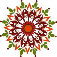 diseño de mandala floral. vector