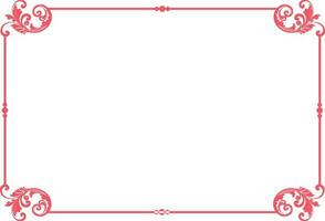 Blank frame with floral elements. vector