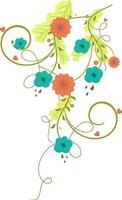 Illustration of colorful flowers. vector