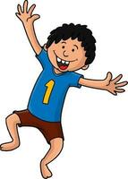 Cartoon character of a cute little boy. vector