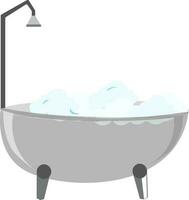 Flat illustration of bathtub. vector
