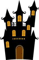 Illustration of haunted house. vector