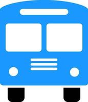 Front view of a Bus sign or symbol. vector