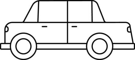 Line art illustration of a Car. vector