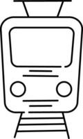 Line art symbol of Train. vector