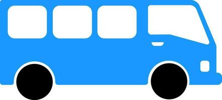Flat Sign or Symbol of Bus. vector