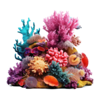 Coral reef isolated. Illustration AI Generative png