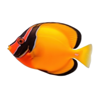 Red sea clown tang fish isolated on white. Illustration AI Generative png