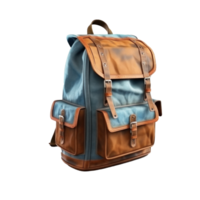 School backpack isolated. Illustration AI Generative png