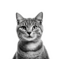 Cat portrait isolated. Illustration AI Generative png