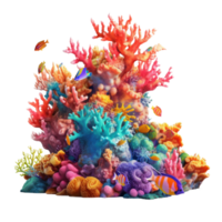 Coral reef isolated. Illustration AI Generative png