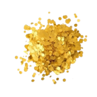 gyllene konfetti isolerat. illustration ai generativ png