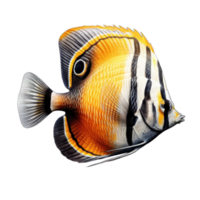 Butterfly fish isolated. Illustration AI Generative png