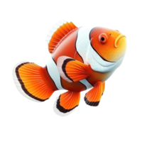 pesce pagliaccio isolato. illustrazione ai generativo png