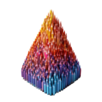 Colorful pencils isolated. Illustration AI Generative png