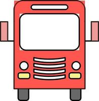 Front side view of a Bus. vector