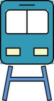 Front side view of Train. vector