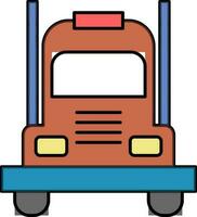 Front side view of a Truck. vector