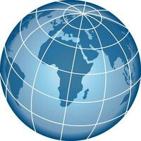 3D view of shiny globe. vector